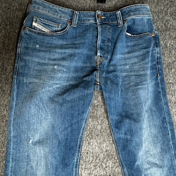 Diesel Safado-X Jeans 34 x 30 Straight Leg Button Fly Pants Medium Light Wash - Picture 3 of 14